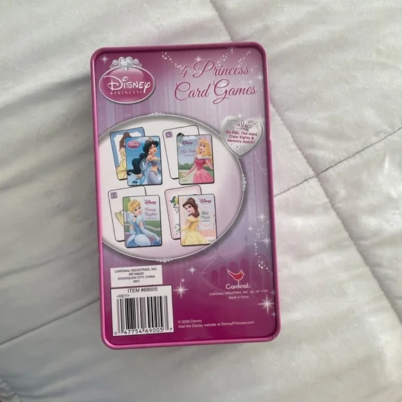Disney Princess 4-Game Card Set in Tin - Family Fun, Kids Games, EUC. - Picture 5 of 7